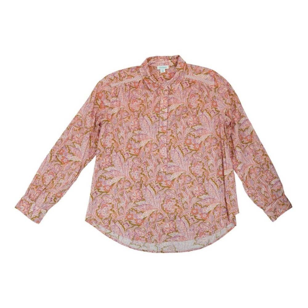 Sundance Pop Over Top Womens Small Floral Print Size Small Long Sleeve